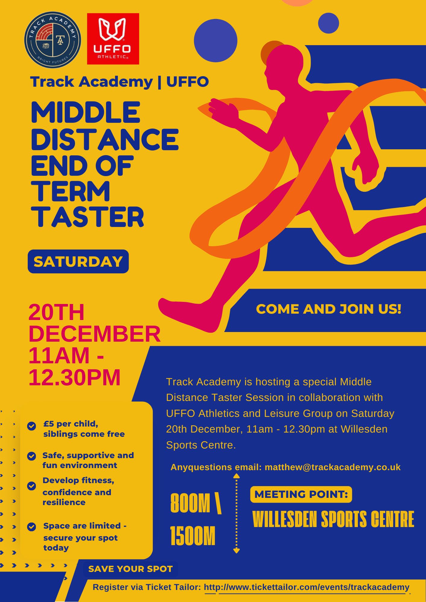 Middle Distance Taster Session at Track Academy